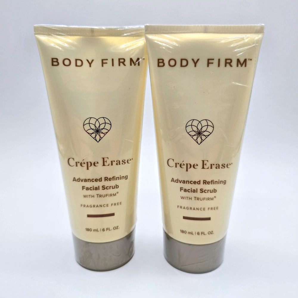 Crepe Erase Advanced Refining Facial Scrub 6 oz Fragrance Free Sealed 2 Pack